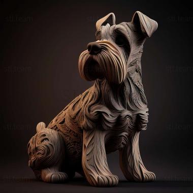 3D model Zwergschnauzer dog (STL)